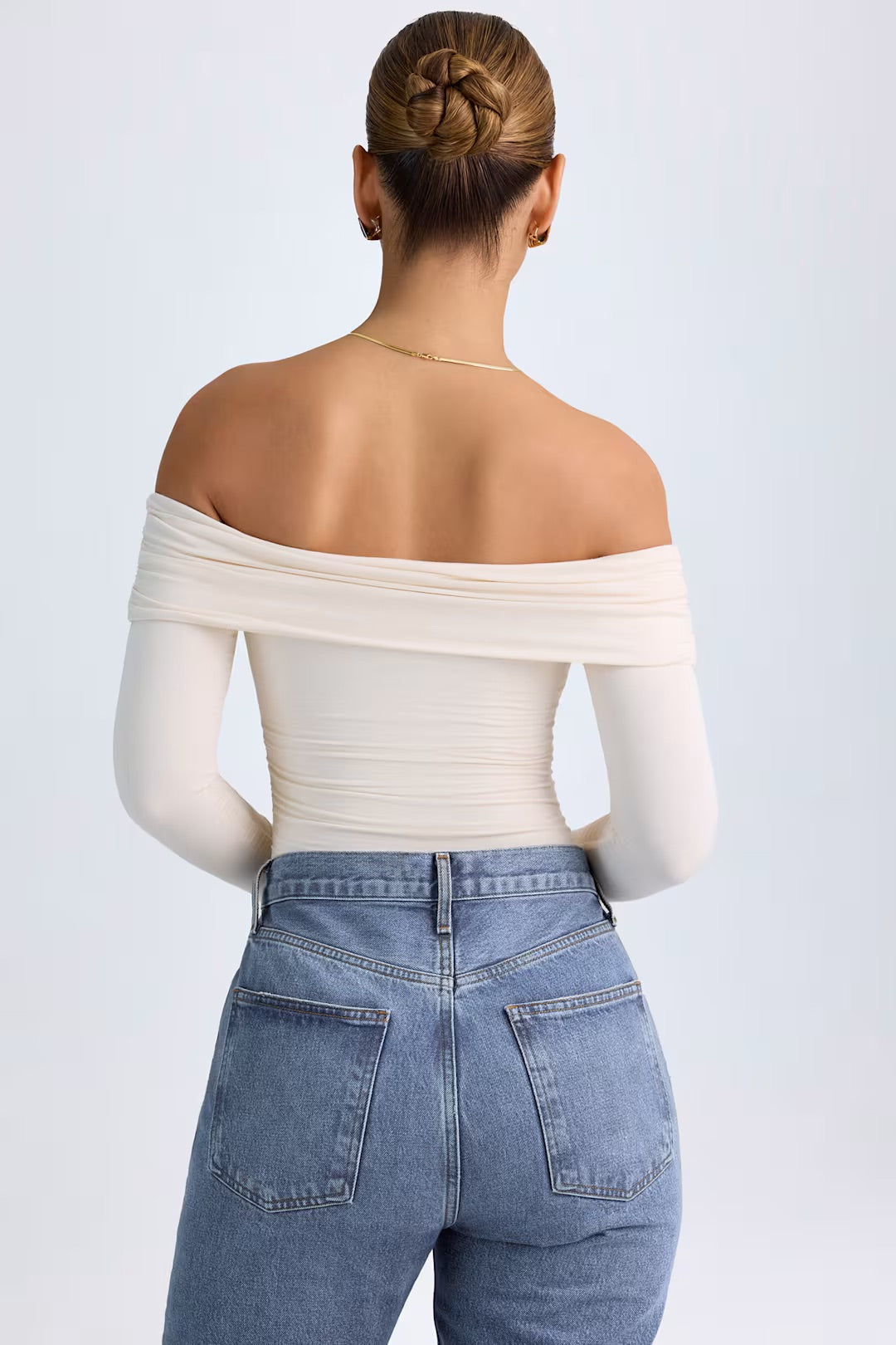 CLARA ROSE | OFF SHOULDER RUCHED BODYSUIT