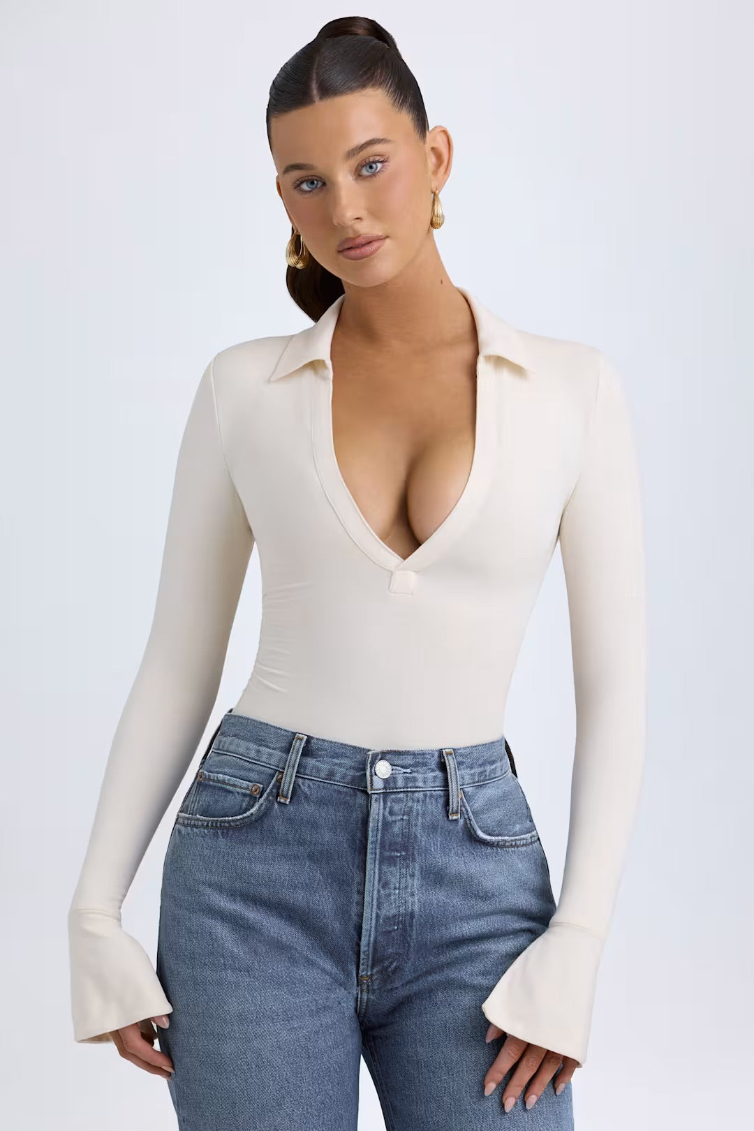 CLARA ROSE | V NECK BODYSUIT